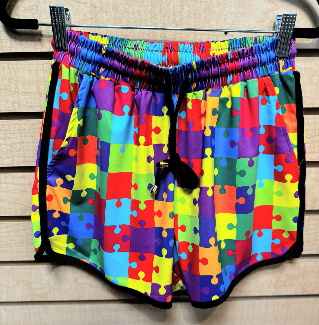 Autism Puzzle Shorts