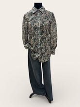 Load image into Gallery viewer, Mesh Camo Snap Long Sleeve Shirt with Camisole
