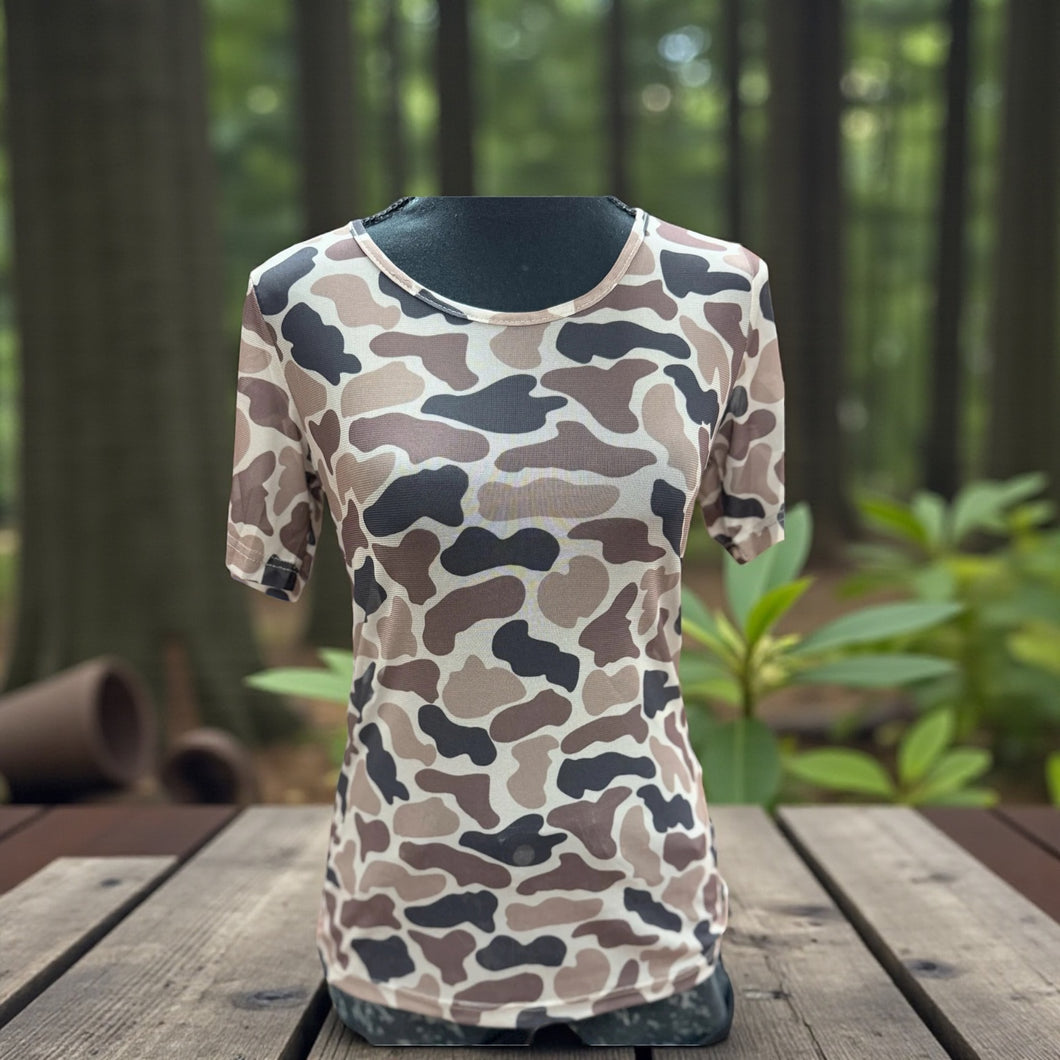 On The Front Line short sleeve Mesh Top