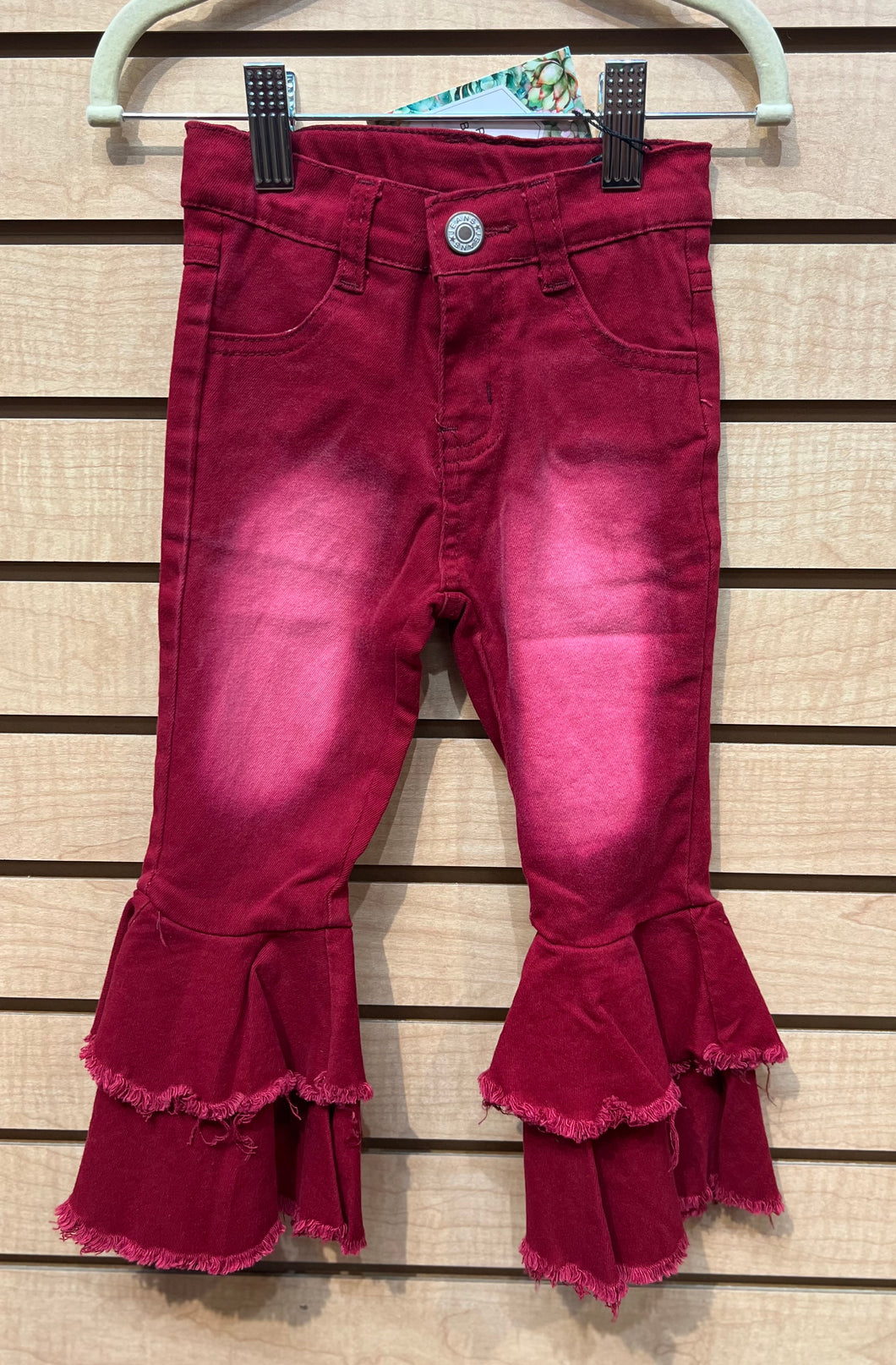 Burgundy Denim Bells