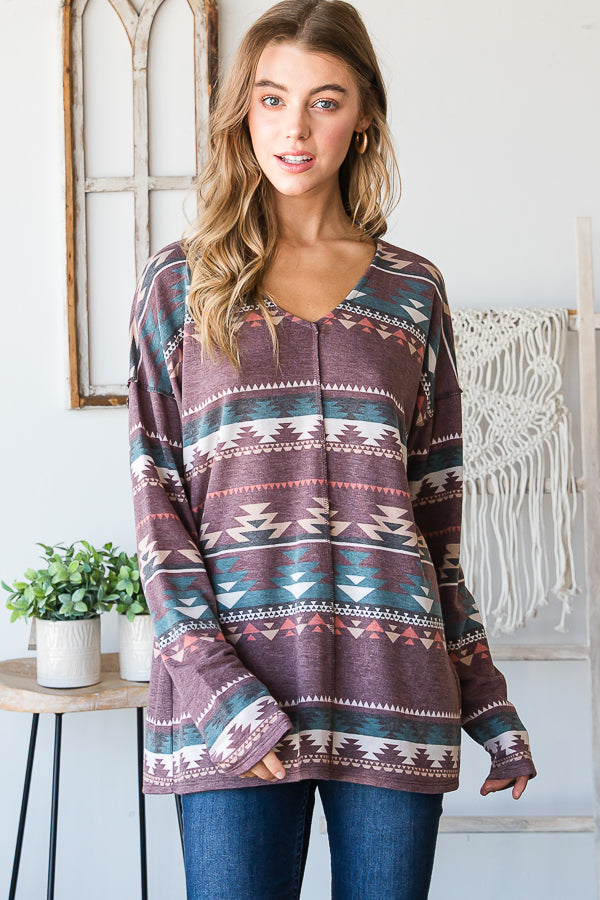 Aztec Top with Stitch